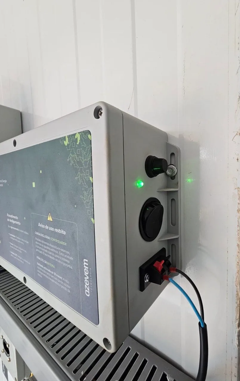 Exemplo dos fios conectados à central EPS